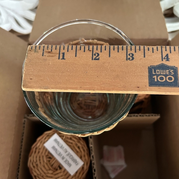 Pottery Barn Wicker Woven set of 4 Tumblers! - Picture 3 of 6